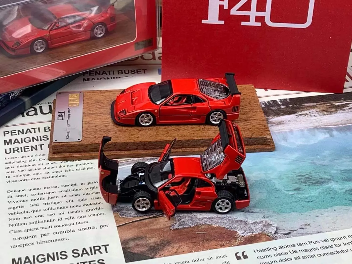 

PGM 1:64 F40 LM Red Color Ordinary Version And Luxury Version Diecast Model Car Collection Gift In 2022