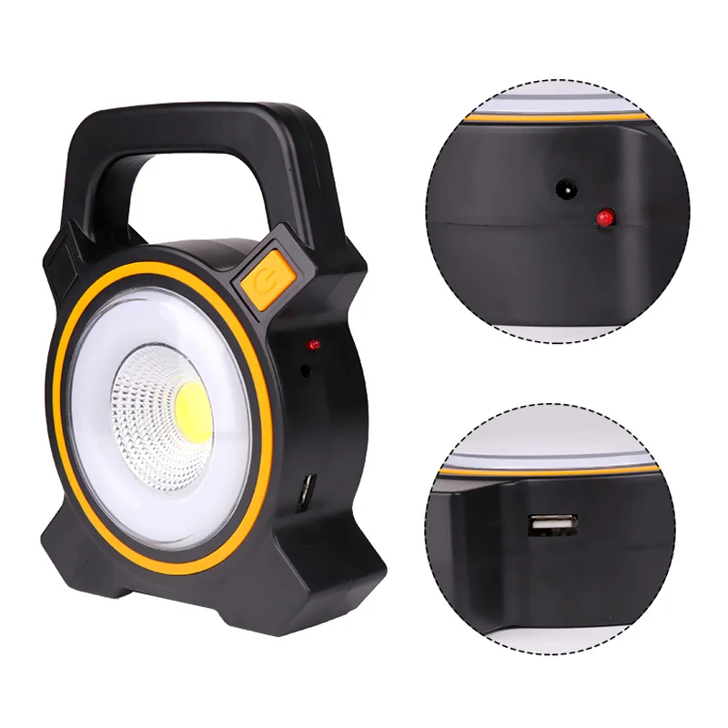 

Portable Solar Charge Built in Battery LED Flood Working Light Outdoor Garden Spot Rechargeable Lamp Camping Bulb Flashlight