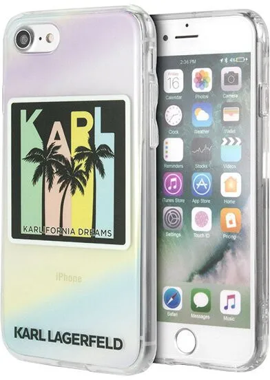 Чехол CG Mobile Karl Lagerfeld TPU Kalifornia Dreams Hard для iPhone 7/8/SE 2020 цвет Переливающийся - купить по