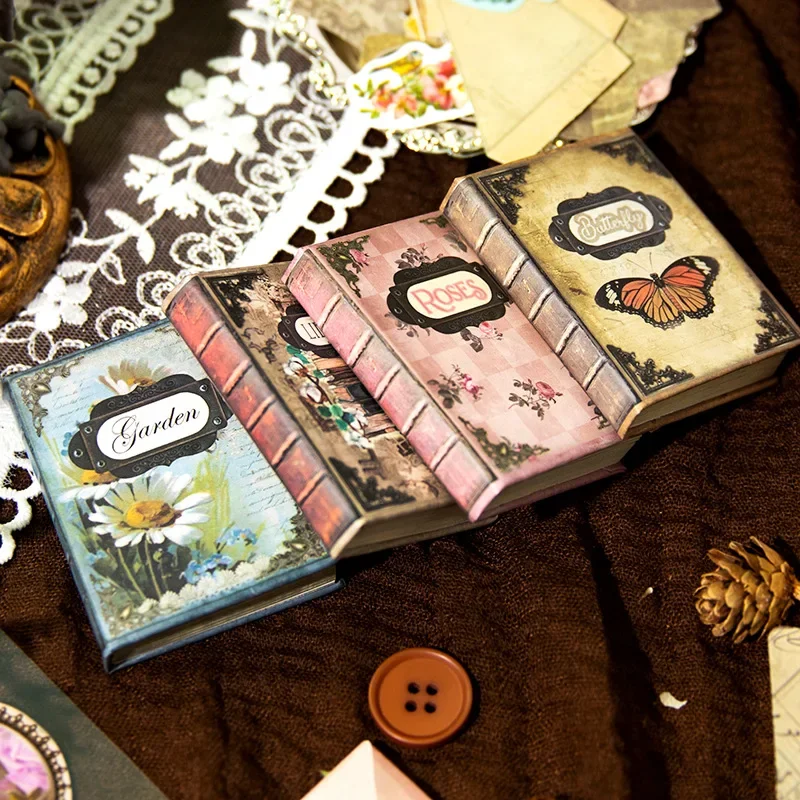 

Background Cards 60pcs/lot Journal Junk Book Material Retro Pads Of Scrapbooking Paper Vintage Decoration Memo Memories Paper