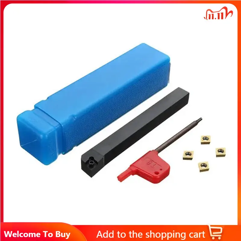 

SCLCR1010H06 10x10x100 мм практичный держатель токарного станка с 4 вставками из сплава CCMT0602 + 1 гаечный ключ