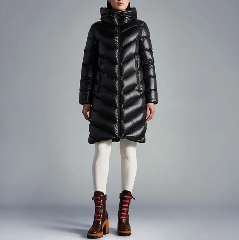 

women's winter jacket 2023 New Korean Fashion Quilted Slim Fit Hooded Down Jacket long down coat Warm Thick Coat puffer jacket
