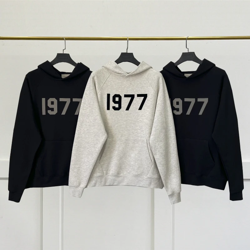 

ESSENTIALS Hoodie 2022 Men Women Hip Hop Sweatshirt Flocking Logo Oversize Loose Hoodie Couple Outfits High Quality Sweatshirt