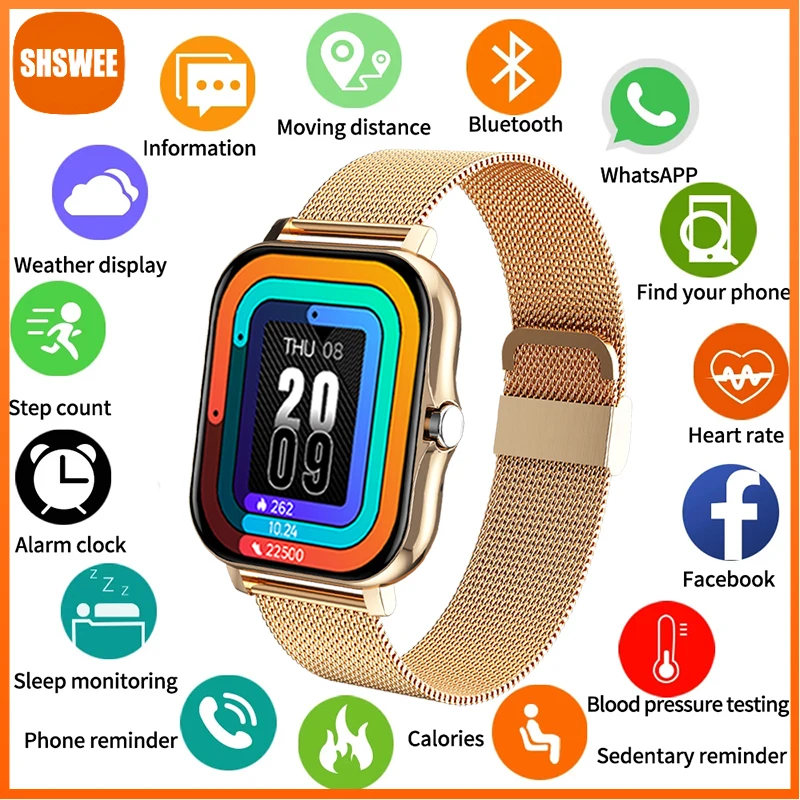 

For Samsung Apple Xiaomi Huawei Smart Watch Men SmartWatch Waterproof Smart Bracelet SleepHeart RateBlood Pressure Monitor