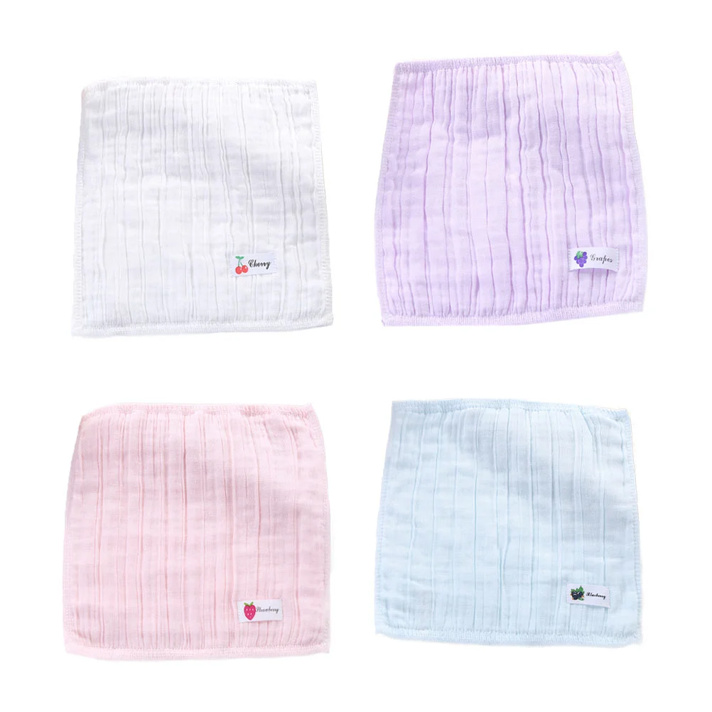 

4Pcs Multifunction Kids Gauze Towel Baby Towel Face Towel Washcloth Kids Washcloths for Kindergarten Home