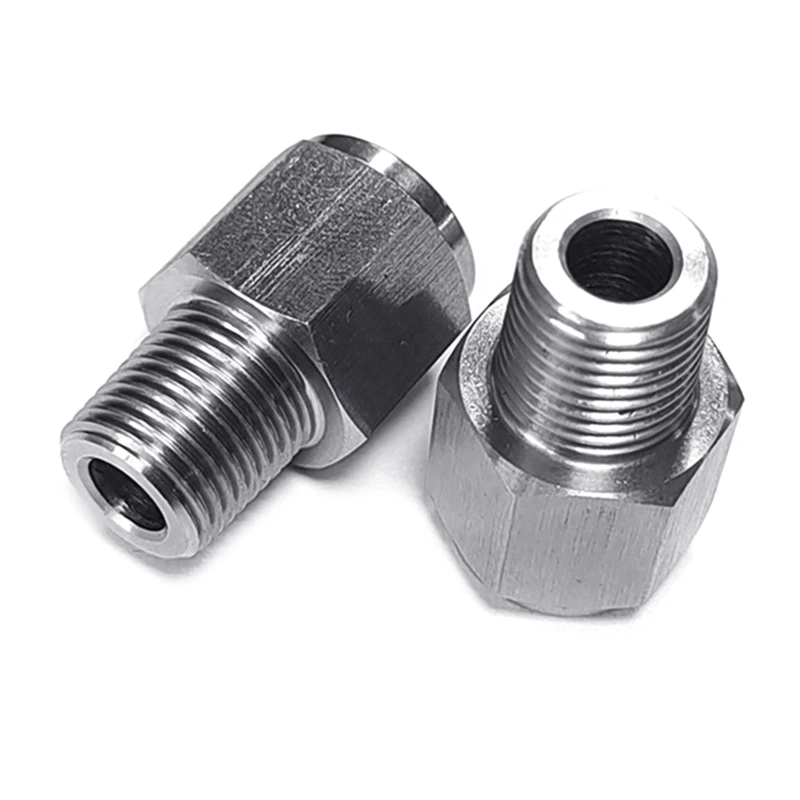 

Auto Parts Stainless Steel Oil Pressure Instrument Adapter 1/8npt to M10x1.0 For Fuel Water Pressure Temperature Gauge