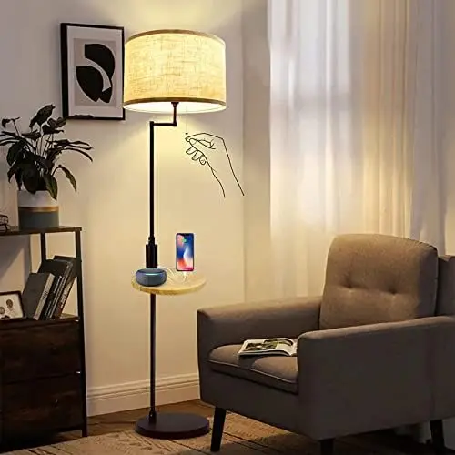 

Напольная Лампа с покрытием, многофункциональная Напольная Лампа для гостиной, спальни, офиса, современный высокий полюсный Светильник 3000K с лампой S