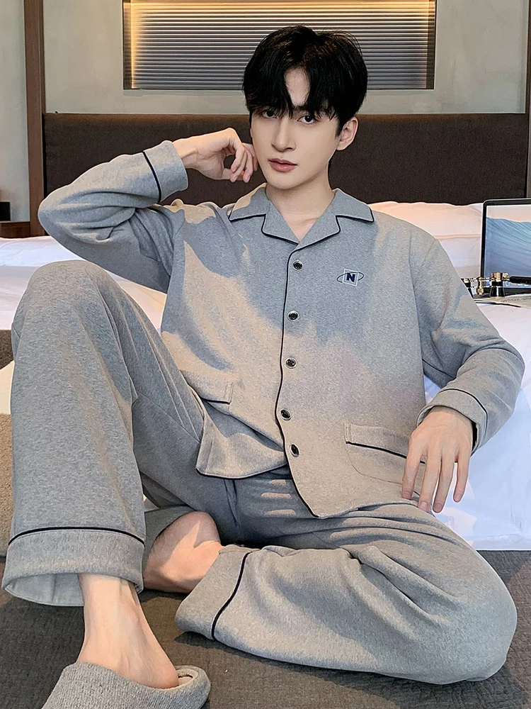 Мужские пижамы мужская зима 2024 новинка тонкий бархатный утягивающий дралон