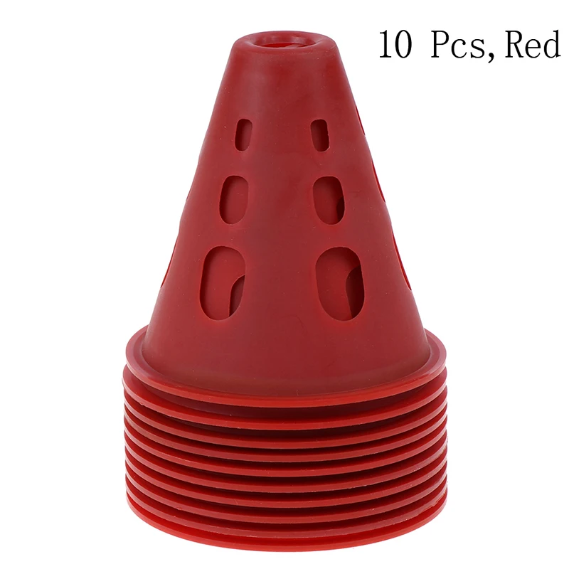 

Soccer Trainning Cone 10pcs Stadium Marking Agility Training Marker Free Slalom Skate Pile Cup Football Training Equipment