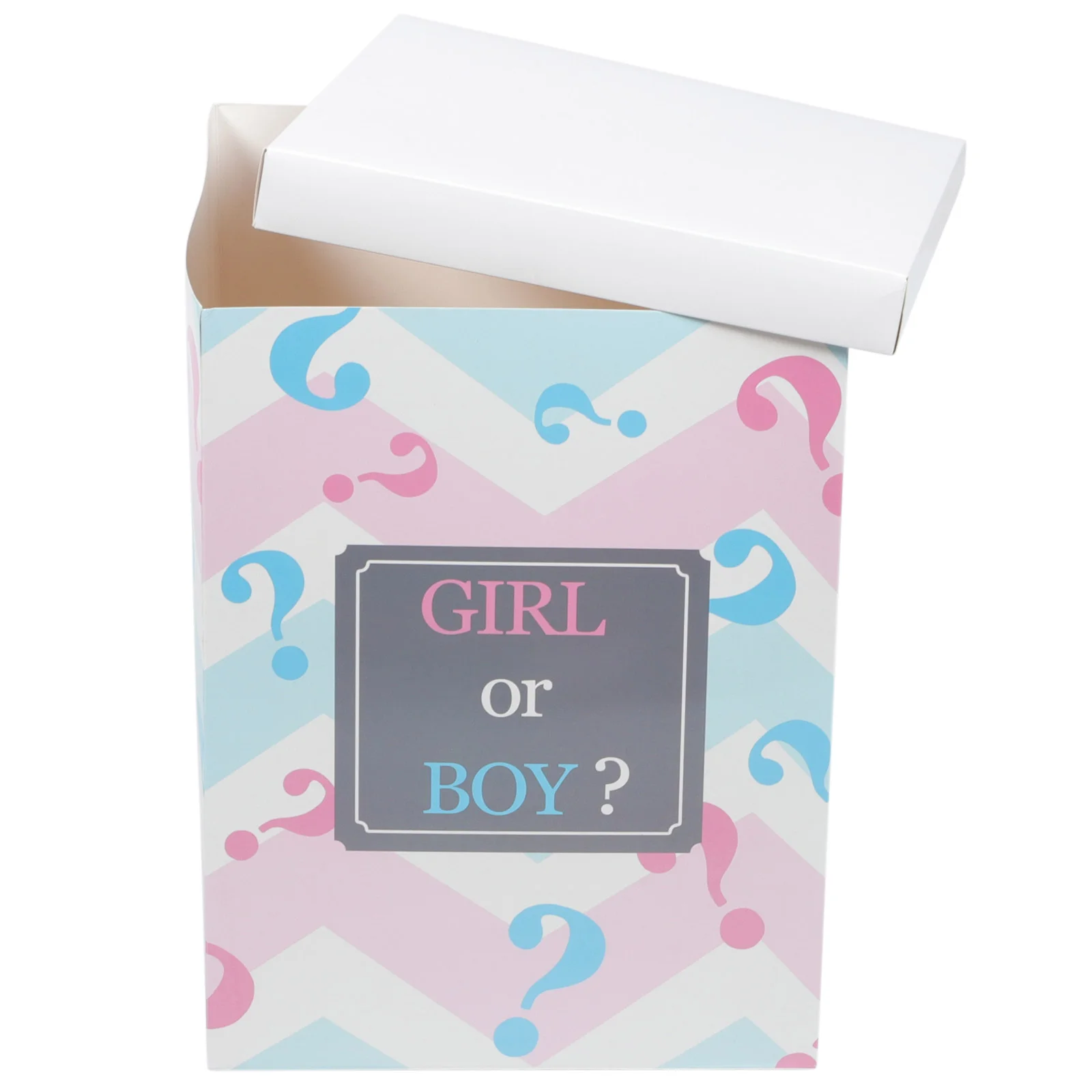 

Box Baby Shower Boxes Cake Decorations Letter Boy Girl Gender Reveal Balloon Blocks