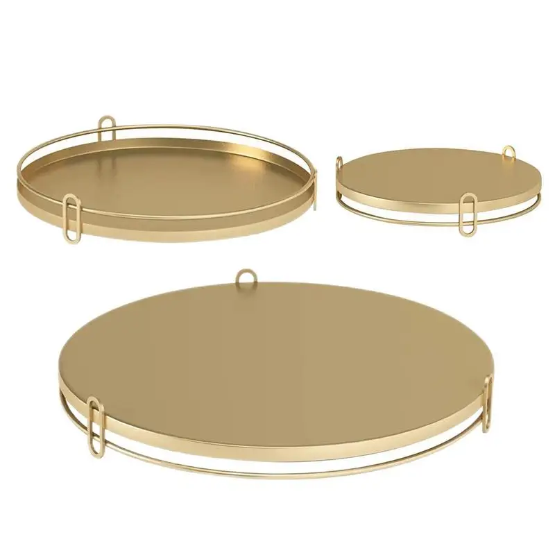 

3 Piece Cake Stand Set Metal Gold Cake Stand Set For Party Round Party Cake Holder Stand To Serve Cakes Cupcakes Candies