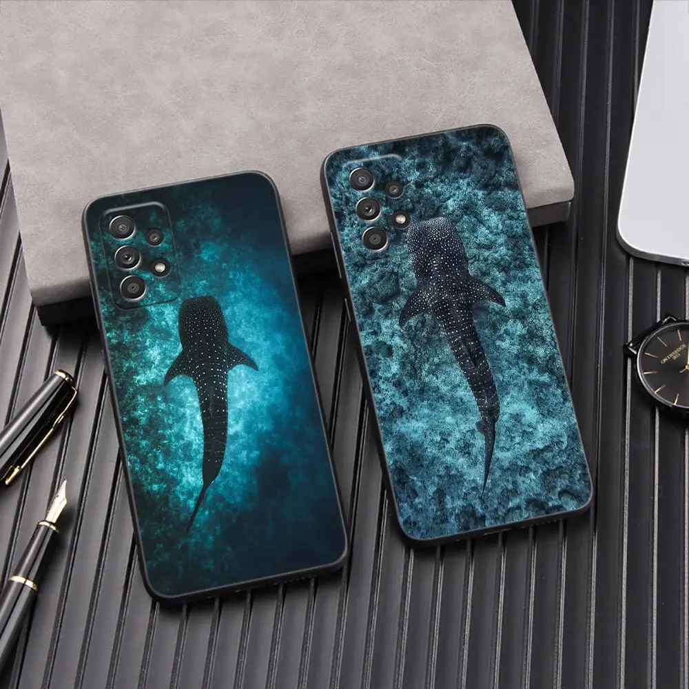 Чехол для телефона Galaxy A55 с изображением Кита акулы океана чехол Samsung A35 A34 A53 A54 A52 A51