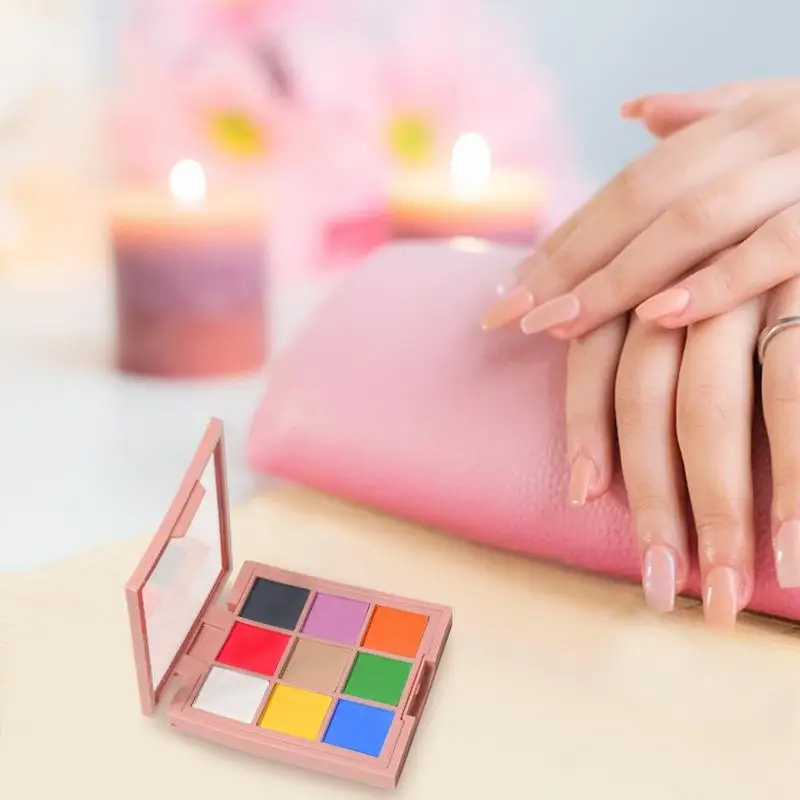 

9 Colors Nail Gradient Glitter Pigment Set Chrome Powder Mirror Effect Holographic Aurora Powder Professional Manicure Tool
