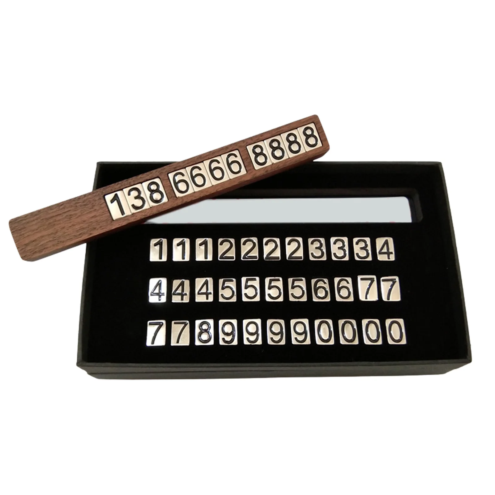 

Car Parking Card Phone Number Temporary Parking Number Plate Wood Phone Number Plate Phone Number Sign Plate For Car