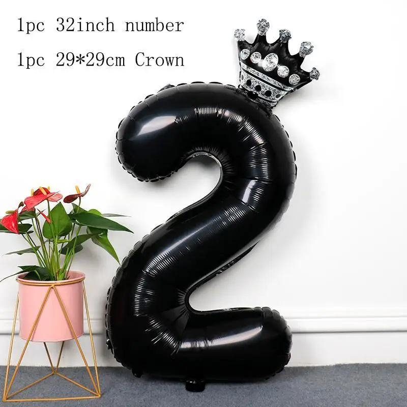 2 шт. фольгированные воздушные шары с цифрами 32 дюйма