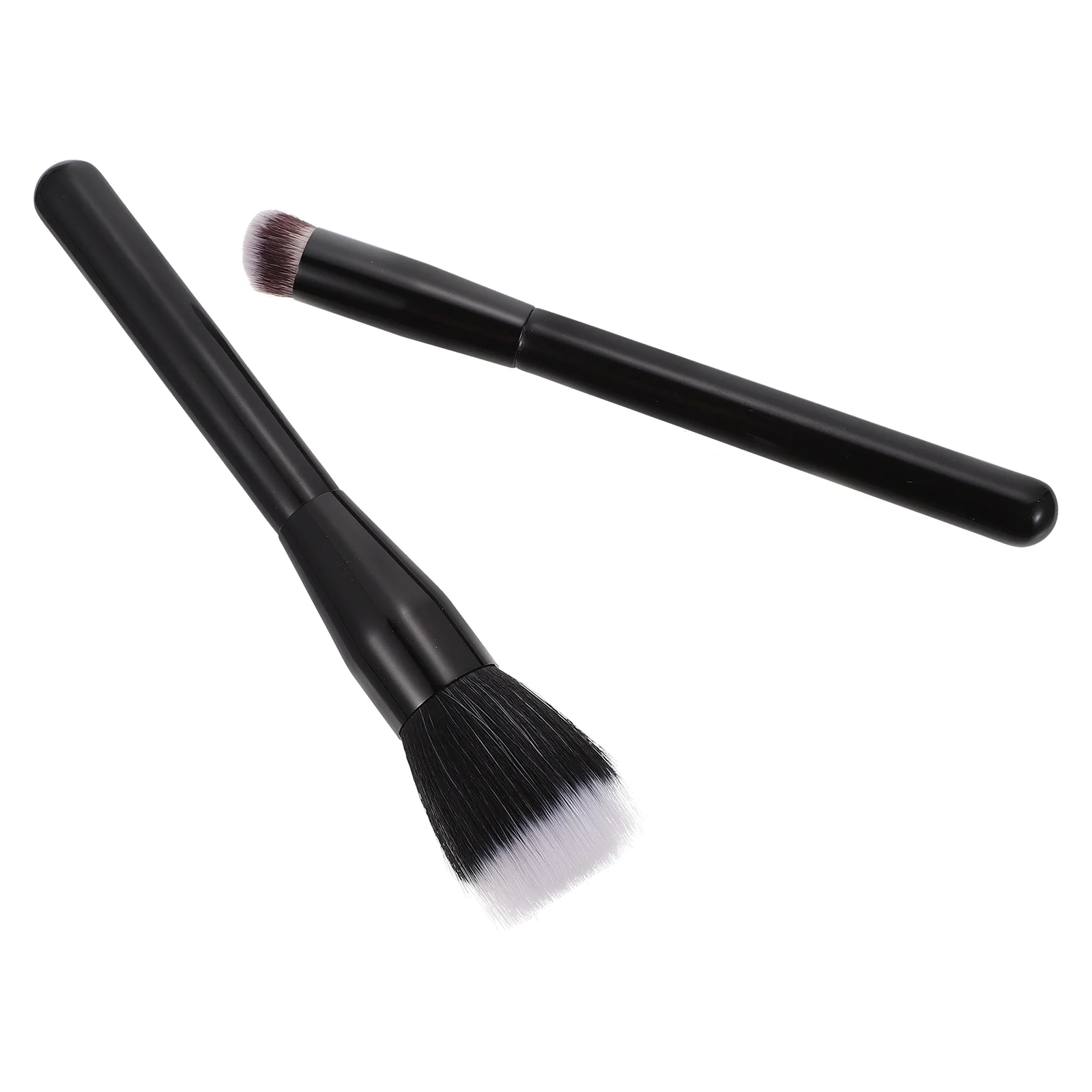 

Brush Foundation Makeup Faceblush Brushesliquid Flat Tool Black Expert Blending Cream Head Handle Wooden Light Painted Stippling