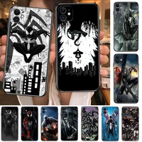 black venom spiderman phone cases for iphone 13 pro max case 12 11 pro max 8 plus 7plus 6s xr x xs 6 mini se mobile cell