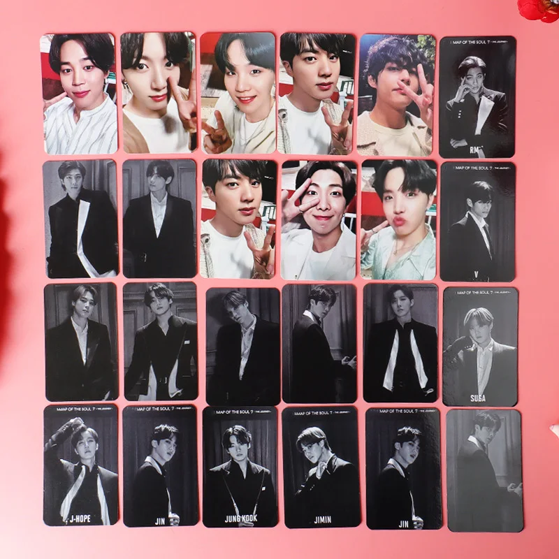 

7PCS Kpop TaeHyung Photocards Stray Kids Map of Soul Album Suga Photocard JungKook Jin Jimin V Lomo Cards Kpop Accessories