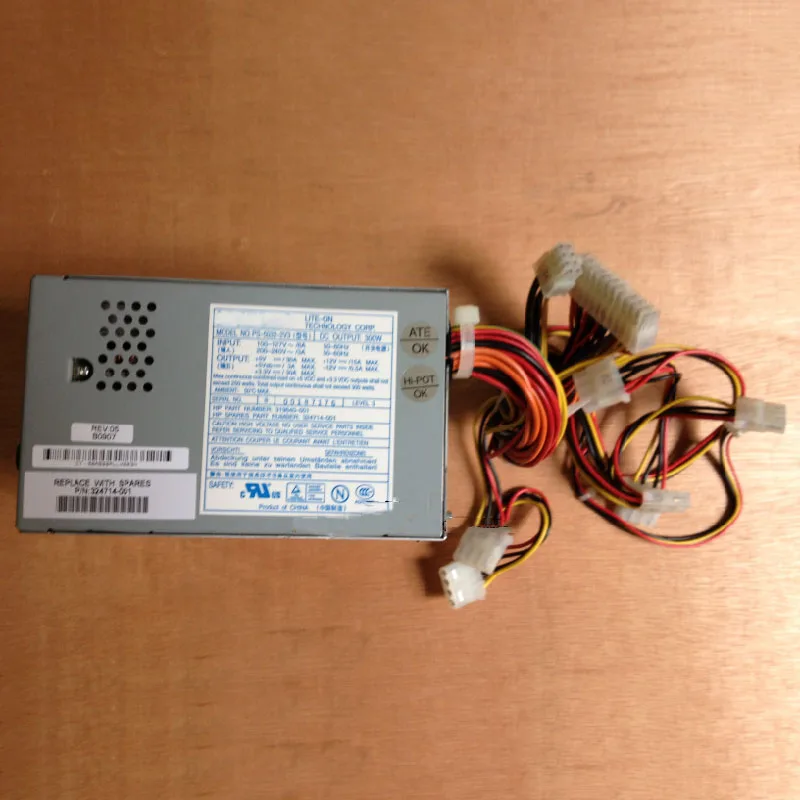 Для HP ML330 G3 серверный источник питания PS-5032-2V3 319640-001 324714-001 300W