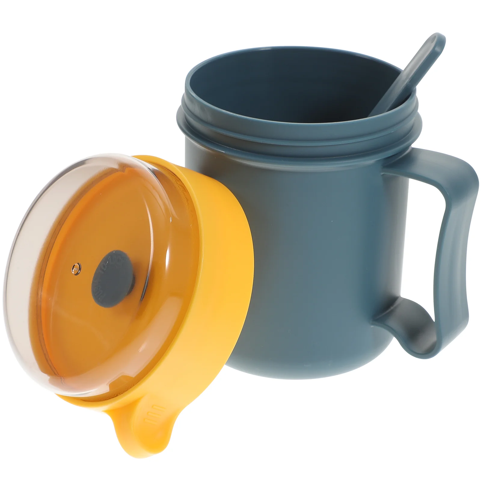 

Insulated Lunch Container Hot: Wide Mouth Jar for Hot Soup Cereal Breakfast Cup Microwave Oven Cup Portable Blue