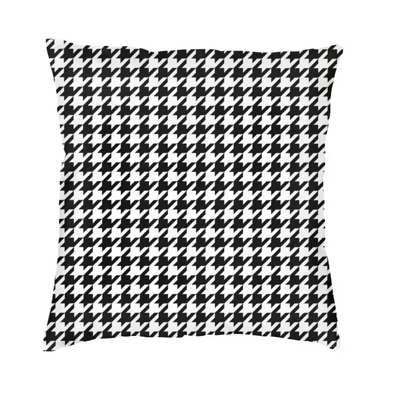

Черно-белая клетчатая Современная подушка для дивана с рисунком «гусиные лапки»