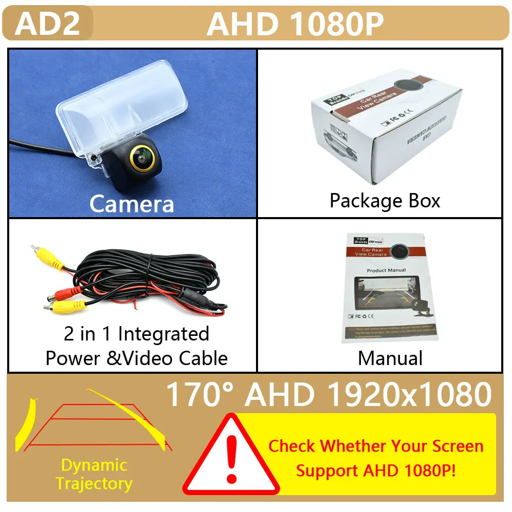 

Автомобильная камера заднего вида с CCD/AHD 1080P и золотым объективом на 170 ° для Subaru Forester SJ 2014 2015 2016 2017 реверсивная автомобильная камера