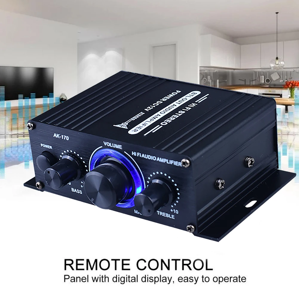 

400W Digital Home Power Audio Amplifier Hifi Stereo Subwoofer Music Player Amplificador With RCA Input Remote Control