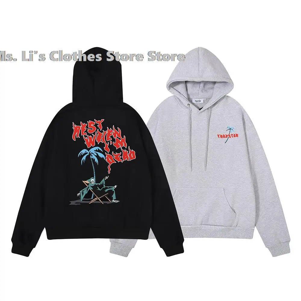 

Мужской спортивный костюм, толстовка с капюшоном и вышивкой в виде звезд, 2022