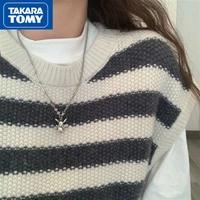 takara tomy boys and girls pikachu new titanium steel sterling silver old cartoon chain necklace couple accessories necklace
