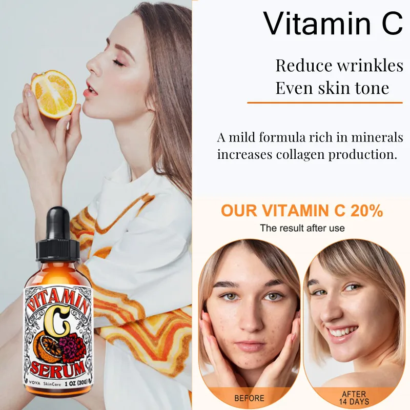 

Vitamin C Serum Anti-aging Facial Essence Brightening Removes Melanin Wrinkles Shrinks Pores Moisturizing Antioxidant Serum