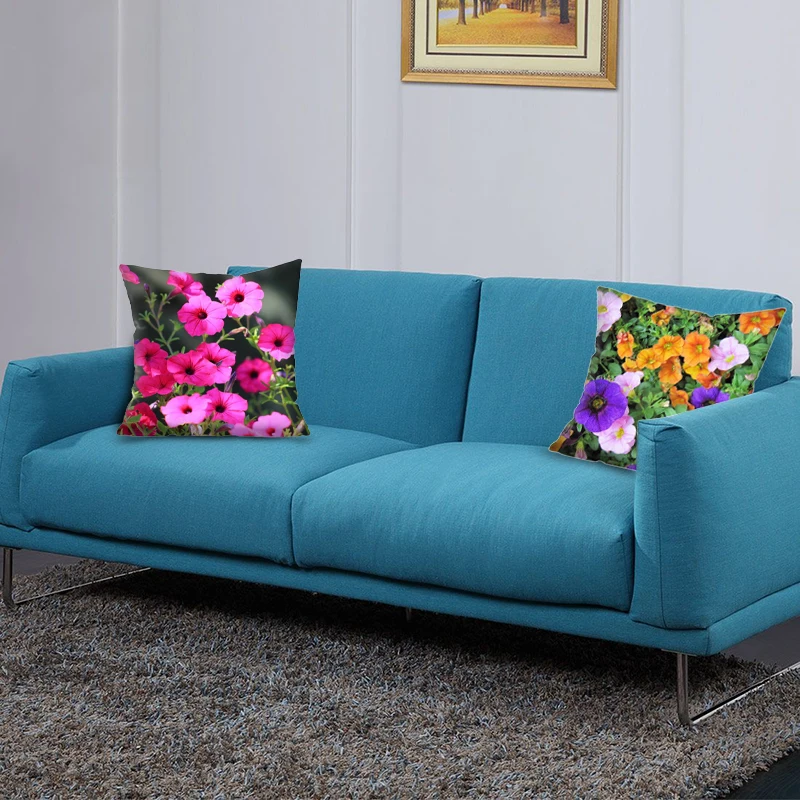

1Pcs Flower Pillowcase Decorative Sofa Cushion Case Bed Pillow Cover Home Decor Car Cushion Cover Cute Pillow Case 45*45cm