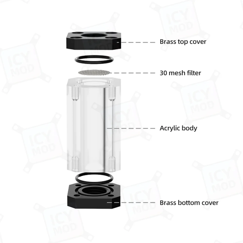 Металлический фильтр FREEZEMOD шестигранный ключ 2 мм охладитель воды латунь двойная