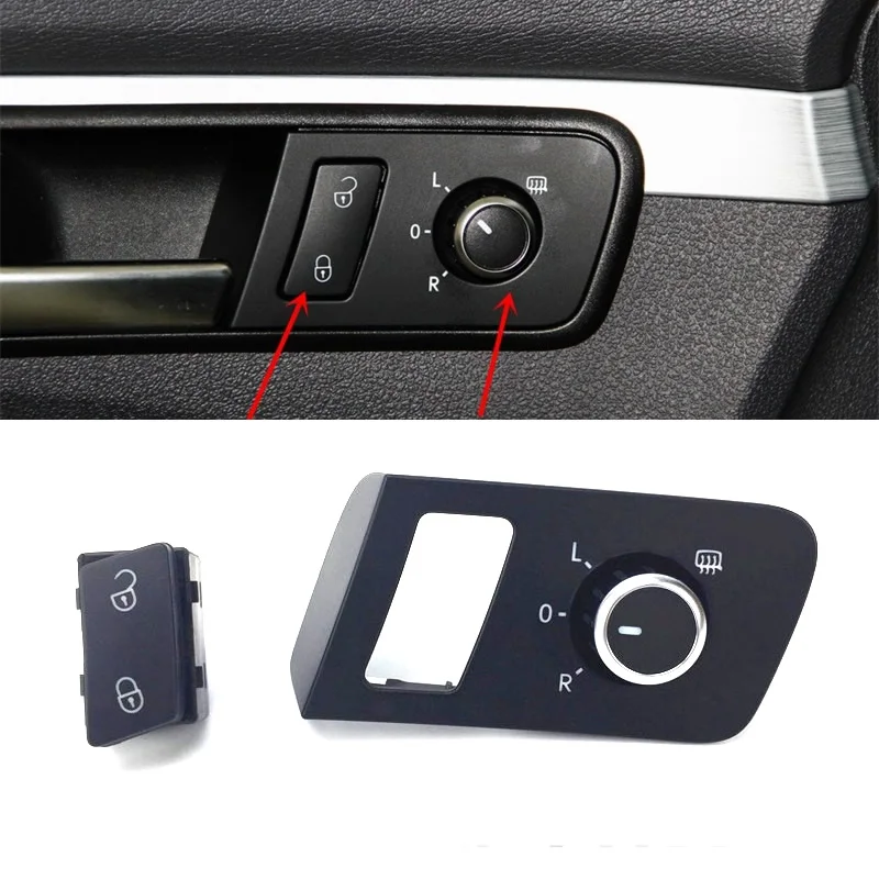 

Car Side Door Control Switch Mirror Switch Adjust Knob For VW Touran Caddy 2003-2017 Interior Replacement Parts