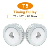 pulley wheel t5 30t bore 8101214151617181920 mm alloy pulley af shape teeth pitch 5mm for t5 width 1015mm rubber belt