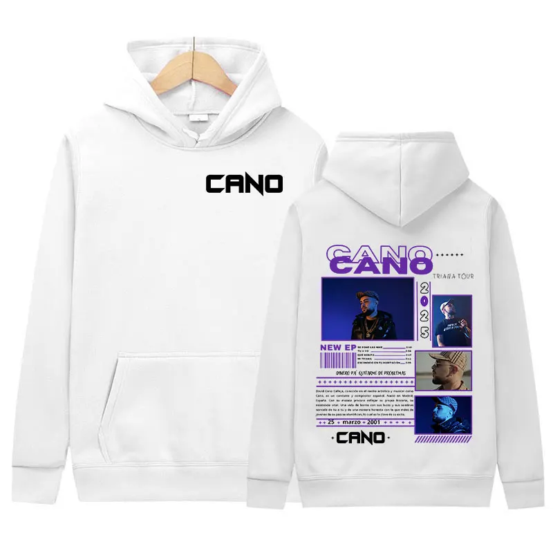 Фото Рэпер Cano Music Album Tour 2025 Толстовка Мужчины Женщины Хип-Хоп Винтаж Пуловер Толстовка Повседневная Мода Негабаритная Толстовка Уличная Одежда №2