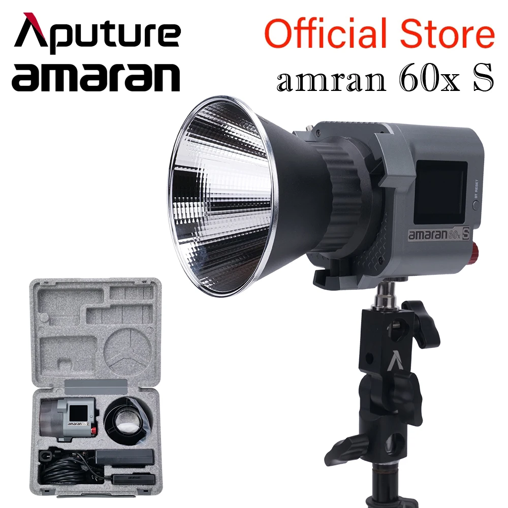 

Aputure Amaran COB 60x 60D S series Bi-Color LED Video Light Studio LED light 2700K~6500K 60W Photography Lighting App Control