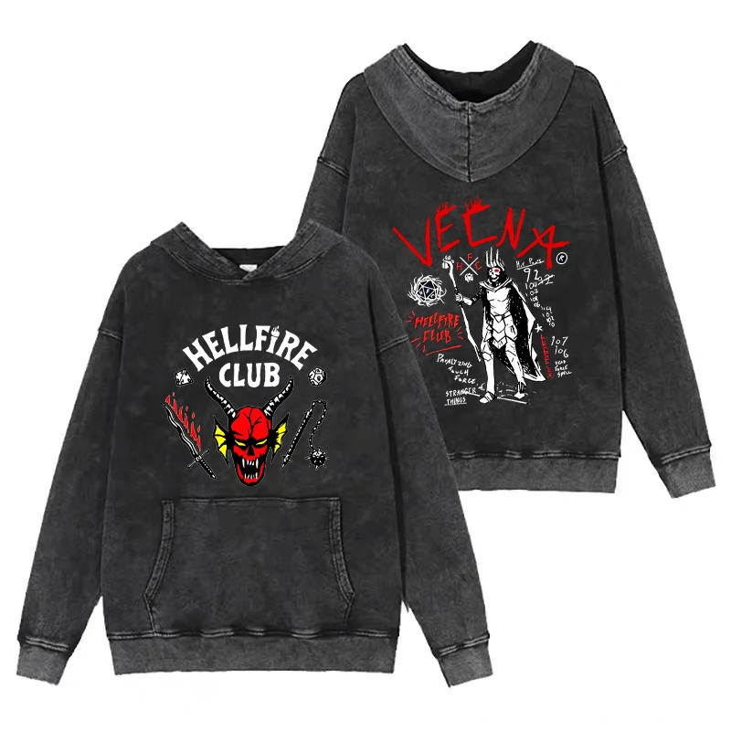 

WHWR Hoodies Washed Hoodie Men High Street Fashion Sweatshirts Long Sleeve Pullovers Casual Trendy Hip Hop Unisex Sweatshirt