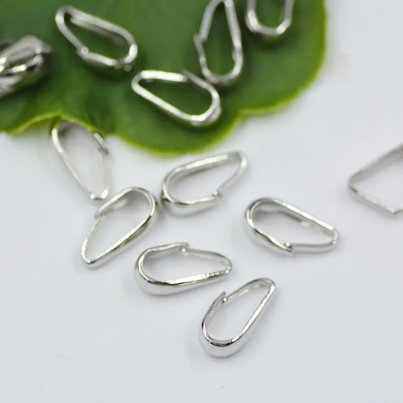 

1000 шт./партия, металлические подвески с серебряным покрытием, 4x7 мм