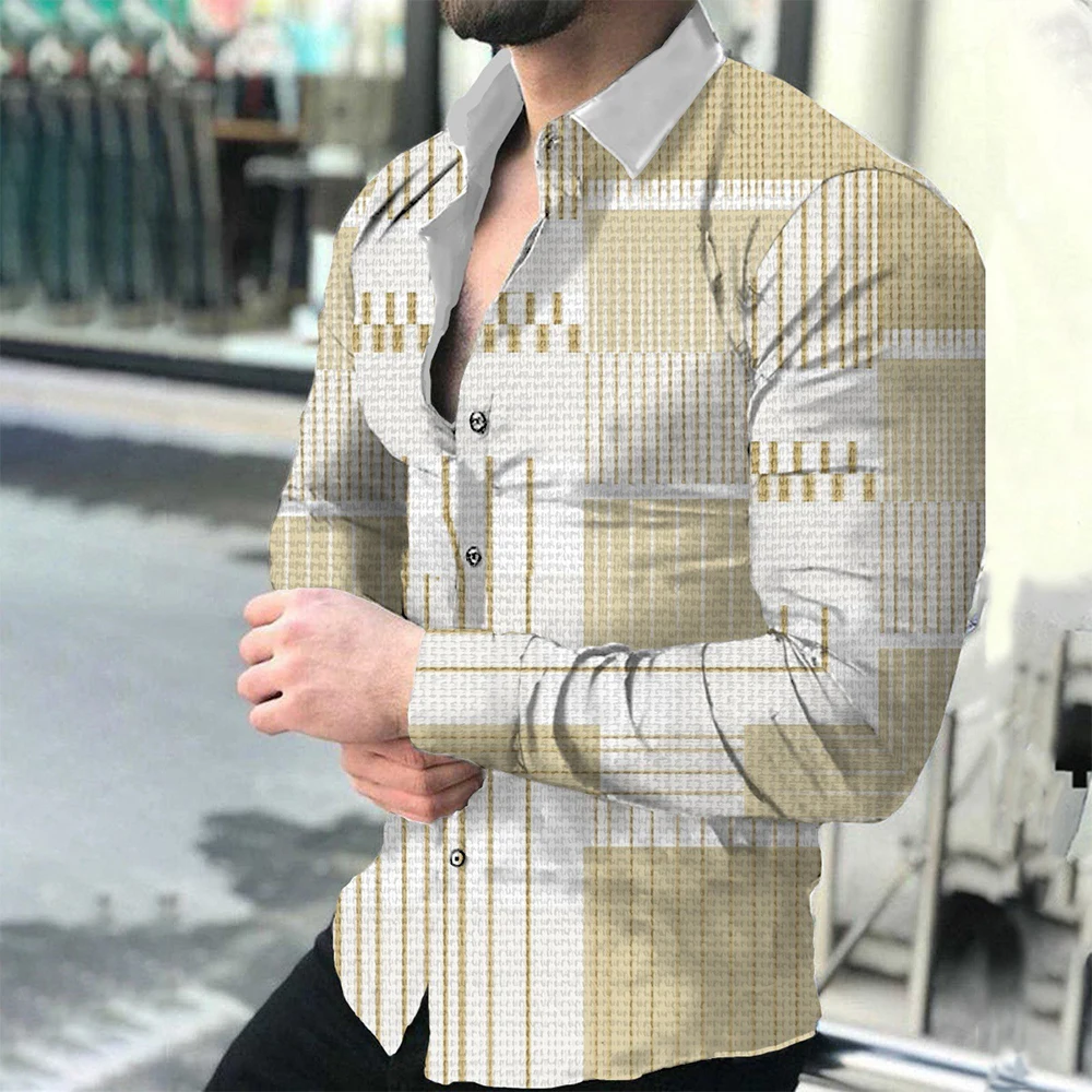 

New Men Shirt Mens Party Shirt Slim Fit Streetwear Vintage Dress 3D Print Autumn And Winter Baroque Men Clothing