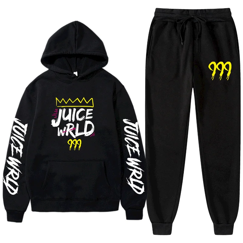 

New juice world hoodie suit sweatshirt + jogging pants Juice wrld juice wrld juice wrld trap rap rainbow tomography juice wrld