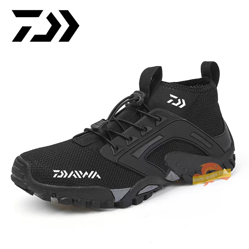 

Daiwa Men's Quick Dry Breathable Fishing Shoes Upstream Water Shoe Outdoor Non-slip Wear-Resistant Hiking Sneakers Fishing Boots