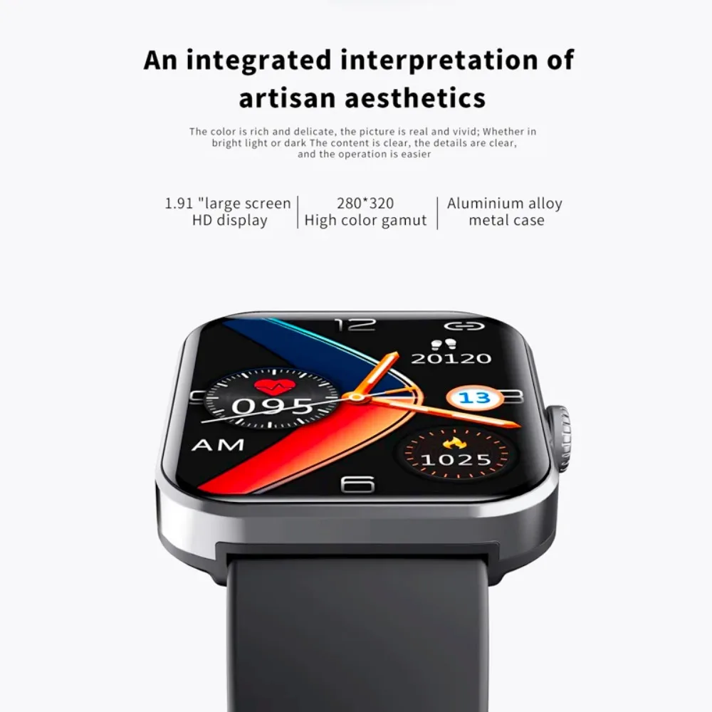 Смарт-часы F57L мужские с сенсорным экраном 2024 дюйма пульсометром и мониторингом