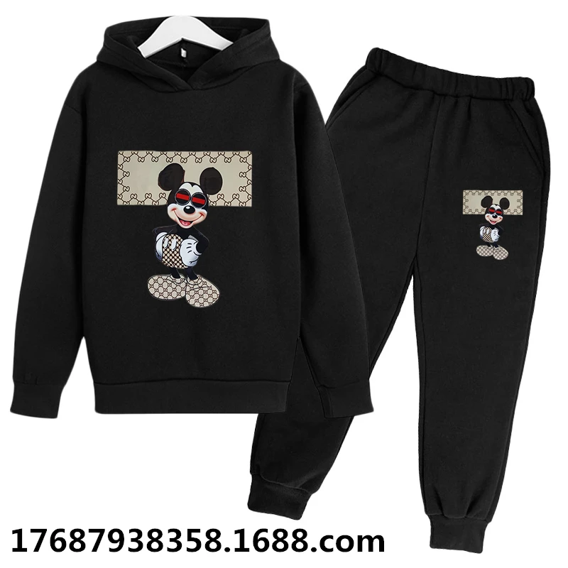 

Толстовка с капюшоном и штаны для мальчиков и девочек, с изображением Микки Мауса