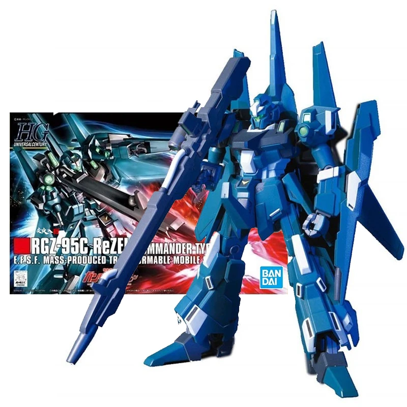 

Bandai Genuine Gundam Model Kit Anime Figure HGUC 1/144 RGZ-95C ReZEL Collection Gunpla Anime Action Figure Toys for Children