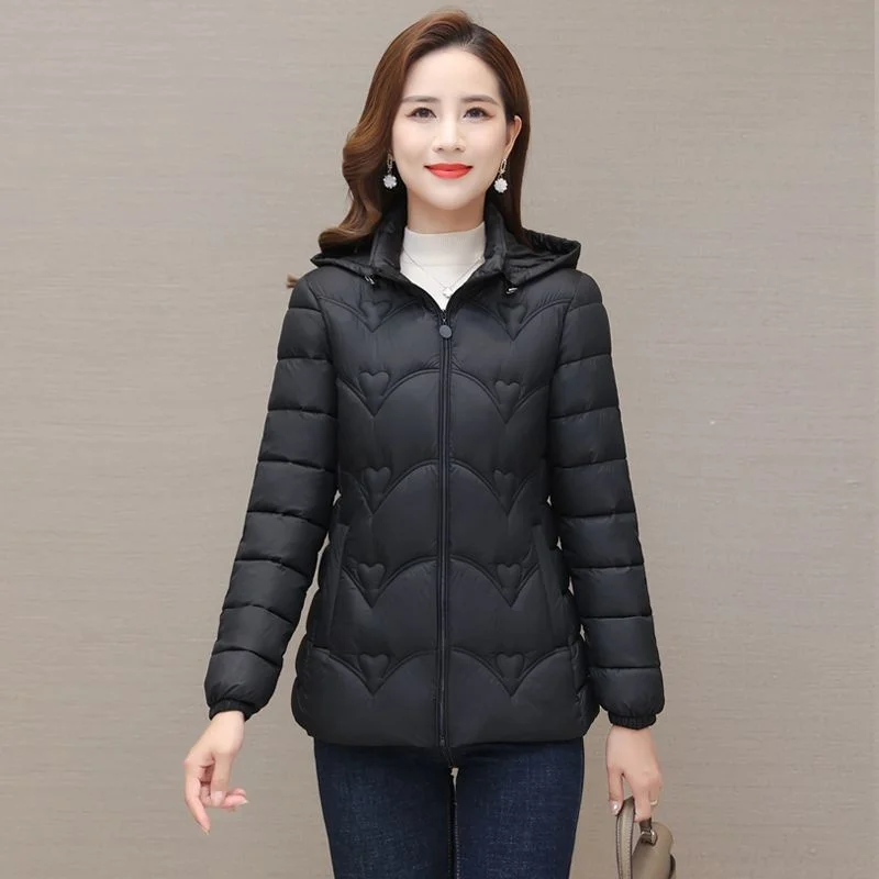 2022 New Autumn Lightweight Short Cotton Clothes Slim cotton padded jacket with detachable cap for warmth keeping small cotton