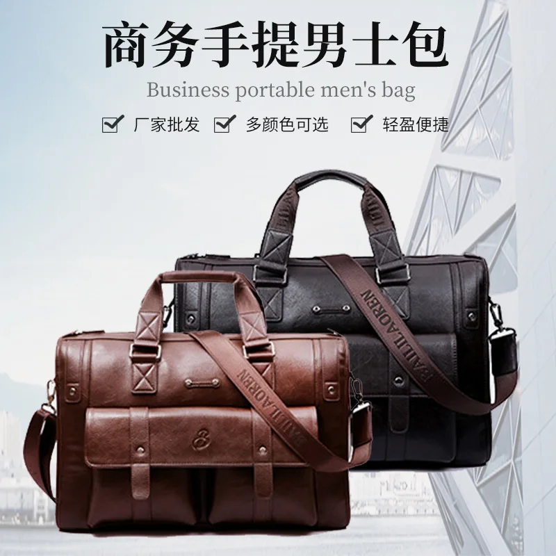 

Business Leisure Men's Portable Travel Bag Horizontal Large Capacity One Shoulder Oblique Straddle Bag Men's Bag