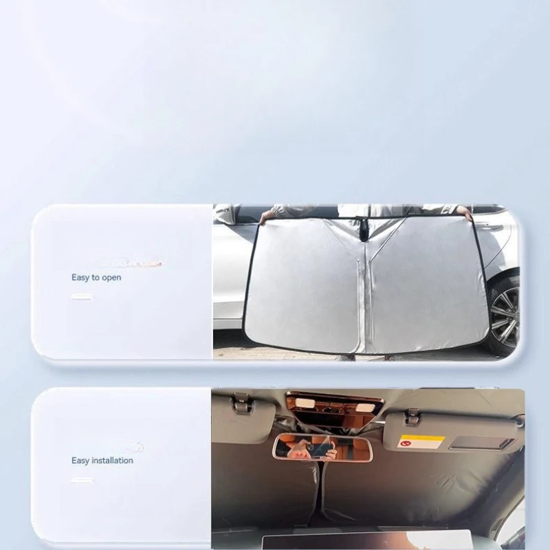 Солнцезащитный козырек на лобовое стекло автомобиля (1 шт.) для Jaecoo J7 2023-2024, отражатель УФ-лучей, складной, защитный экран для окон автомобиля (art.: 3920daed082f4) - 3920daed082f4