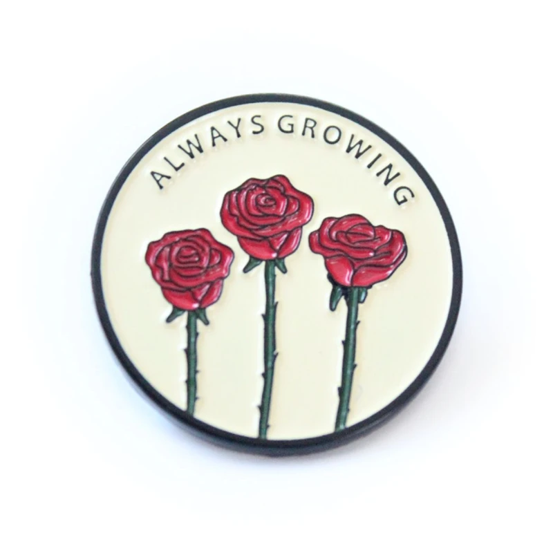 

Always Growing Mental Health Feminist Brooch Metal Badge Lapel Pin Jacket Jeans Fashion Jewelry Accessories Gift