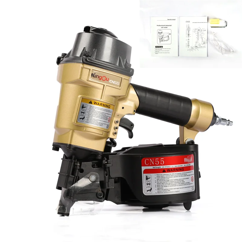

Kingou brand CN55 coil nailer max design air coil nailer air gun nailer