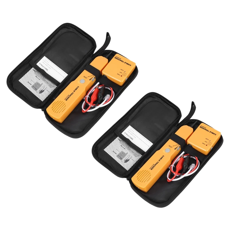 

2X Cable Finder Tone Generator Probe Tracker Wire Network Tester Tracer Kit